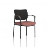 Brunswick Deluxe With Arms Black Frame Black Fabric Back Bespoke Colour Seat Rivet Forge KCUP2453