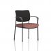 Brunswick Deluxe With Arms Black Frame Black Fabric Back Bespoke Colour Seat Rivet Forge KCUP2453