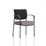 Brunswick Deluxe With Arms Black Frame Black Fabric Back Bespoke Colour Seat Rivet Fuse KCUP2454