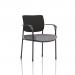 Brunswick Deluxe With Arms Black Frame Black Fabric Back Bespoke Colour Seat Rivet Fuse KCUP2454