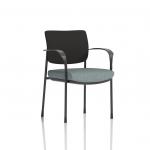 Brunswick Deluxe With Arms Black Frame Black Fabric Back Bespoke Colour Seat Rivet Tensile KCUP2456