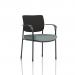 Brunswick Deluxe With Arms Black Frame Black Fabric Back Bespoke Colour Seat Rivet Tensile KCUP2456