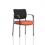 Brunswick Deluxe With Arms Black Frame Black Fabric Back Bespoke Colour Seat Quest Crab KCUP2457