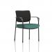 Brunswick Deluxe With Arms Black Frame Black Fabric Back Bespoke Colour Seat Quest Kelp KCUP2458