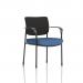 Brunswick Deluxe With Arms Black Frame Black Fabric Back Bespoke Colour Seat Quest Limpet KCUP2459