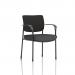 Brunswick Deluxe With Arms Black Frame Black Fabric Back Bespoke Colour Seat Quest Mussel KCUP2460