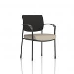 Brunswick Deluxe With Arms Black Frame Black Fabric Back Bespoke Colour Seat Quest Salt KCUP2461