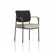 Brunswick Deluxe With Arms Black Frame Black Fabric Back Bespoke Colour Seat Quest Salt KCUP2461
