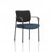Brunswick Deluxe With Arms Black Frame Black Fabric Back Bespoke Colour Seat Quest Whelk KCUP2464