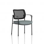 Brunswick Deluxe With Arms Black Frame Mesh Back Bespoke Colour Seat Rivet Tensile KCUP2468