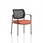 Brunswick Deluxe With Arms Black Frame Mesh Back Bespoke Colour Seat Quest Crab KCUP2469