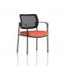 Brunswick Deluxe With Arms Black Frame Mesh Back Bespoke Colour Seat Quest Crab KCUP2469