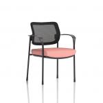 Brunswick Deluxe With Arms Black Frame Mesh Back Bespoke Colour Seat Quest Shrimp KCUP2475