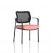 Brunswick Deluxe With Arms Black Frame Mesh Back Bespoke Colour Seat Quest Shrimp KCUP2475