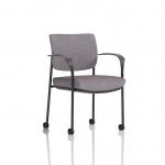 Brunswick Deluxe With Arms Black Frame With Castors Bespoke Colour Back And Seat Rivet Fuse KCUP2478