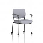 Brunswick Deluxe With Arms Black Frame With Castors Bespoke Colour Back And Seat Quest Shell KCUP2486