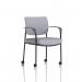 Brunswick Deluxe With Arms Black Frame With Castors Bespoke Colour Back And Seat Quest Shell KCUP2486