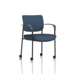 Brunswick Deluxe With Arms Black Frame With Castors Bespoke Colour Back And Seat Quest Whelk KCUP2488