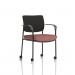 Brunswick Deluxe With Arms Black Frame With Castors Black Fabric Back Bespoke Colour Seat Rivet Forge KCUP2489