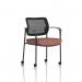Brunswick Deluxe With Arms Black Frame With Castors Mesh Back Bespoke Colour Seat Rivet Forge KCUP2501
