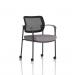 Brunswick Deluxe With Arms Black Frame With Castors Mesh Back Bespoke Colour Seat Rivet Fuse KCUP2502