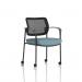 Brunswick Deluxe With Arms Black Frame With Castors Mesh Back Bespoke Colour Seat Rivet Quench KCUP2503