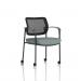 Brunswick Deluxe With Arms Black Frame With Castors Mesh Back Bespoke Colour Seat Rivet Tensile KCUP2504
