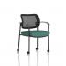 Brunswick Deluxe With Arms Black Frame With Castors Mesh Back Bespoke Colour Seat Quest Kelp KCUP2506