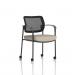 Brunswick Deluxe With Arms Black Frame With Castors Mesh Back Bespoke Colour Seat Quest Salt KCUP2509