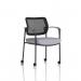 Brunswick Deluxe With Arms Black Frame With Castors Mesh Back Bespoke Colour Seat Quest Shell KCUP2510