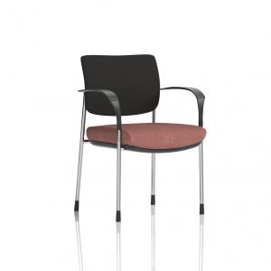 Brunswick Deluxe With Arms Chrome Frame Black Fabric Back Bespoke