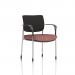 Brunswick Deluxe With Arms Chrome Frame Black Fabric Back Bespoke Colour Seat Rivet Forge KCUP2525