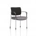 Brunswick Deluxe With Arms Chrome Frame Black Fabric Back Bespoke Colour Seat Rivet Fuse KCUP2526