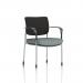 Brunswick Deluxe With Arms Chrome Frame Black Fabric Back Bespoke Colour Seat Rivet Tensile KCUP2528