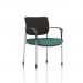 Brunswick Deluxe With Arms Chrome Frame Black Fabric Back Bespoke Colour Seat Quest Kelp KCUP2530