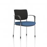 Brunswick Deluxe With Arms Chrome Frame Black Fabric Back Bespoke Colour Seat Quest Limpet KCUP2531