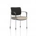 Brunswick Deluxe With Arms Chrome Frame Black Fabric Back Bespoke Colour Seat Quest Salt KCUP2533