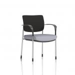 Brunswick Deluxe With Arms Chrome Frame Black Fabric Back Bespoke Colour Seat Quest Shell KCUP2534