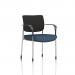 Brunswick Deluxe With Arms Chrome Frame Black Fabric Back Bespoke Colour Seat Quest Whelk KCUP2536