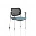 Brunswick Deluxe With Arms Chrome Frame Mesh Back Bespoke Colour Seat Rivet Quench KCUP2539
