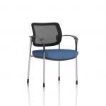 Brunswick Deluxe With Arms Chrome Frame Mesh Back Bespoke Colour Seat Quest Limpet KCUP2543