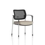 Brunswick Deluxe With Arms Chrome Frame Mesh Back Bespoke Colour Seat Quest Salt KCUP2545