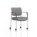 Brunswick Deluxe With Arms Chrome Frame With Castors Bespoke Colour Back And Seat Rivet Fuse KCUP2550