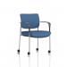 Brunswick Deluxe With Arms Chrome Frame With Castors Bespoke Colour Back And Seat Quest Limpet KCUP2555