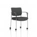 Brunswick Deluxe With Arms Chrome Frame With Castors Bespoke Colour Back And Seat Quest Mussel KCUP2556