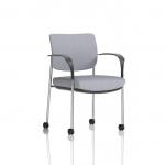 Brunswick Deluxe With Arms Chrome Frame With Castors Bespoke Colour Back And Seat Quest Shell KCUP2558