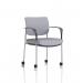 Brunswick Deluxe With Arms Chrome Frame With Castors Bespoke Colour Back And Seat Quest Shell KCUP2558