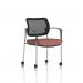 Brunswick Deluxe With Arms Chrome Frame With Castors Mesh Back Bespoke Colour Seat Rivet Forge KCUP2573