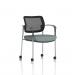 Brunswick Deluxe With Arms Chrome Frame With Castors Mesh Back Bespoke Colour Seat Rivet Tensile KCUP2576