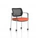 Brunswick Deluxe With Arms Chrome Frame With Castors Mesh Back Bespoke Colour Seat Quest Crab KCUP2577